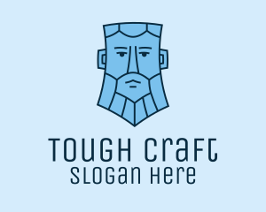 Geometric Tough Man logo design
