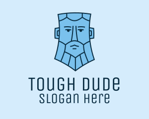 Geometric Tough Man logo design