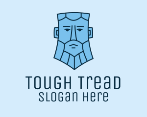 Geometric Tough Man logo design