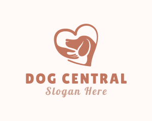 Dog Heart Hand logo design