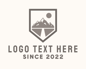 Exploration - Mountain Hiking Explorer logo design