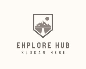 Mountain Hiking Explorer   logo design