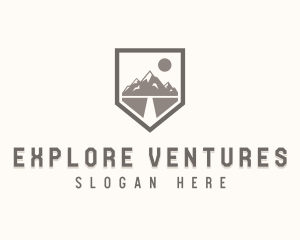 Mountain Hiking Explorer   logo design