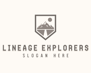 Mountain Hiking Explorer   logo design