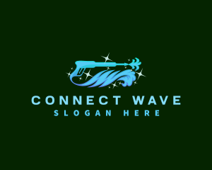 Water Wave Pressure Wash logo design