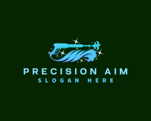 Water Wave Pressure Wash logo design