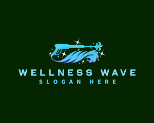 Water Wave Pressure Wash logo design