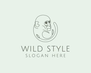 Wild Monkey Animal logo design