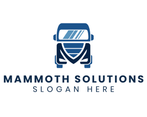 Truck Logistics Letter M logo design