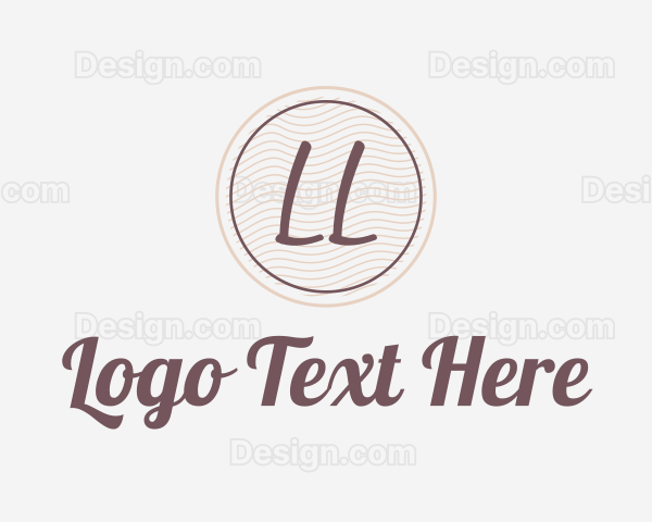 Wave Pattern Monogram Logo