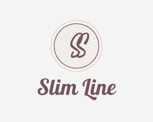 Wave Pattern Monogram logo design