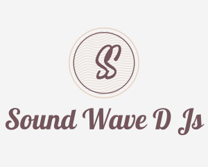 Wave Pattern Monogram logo design