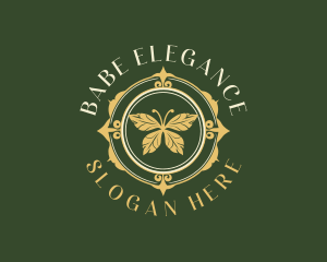 Elegant Butterfly Ornate logo design