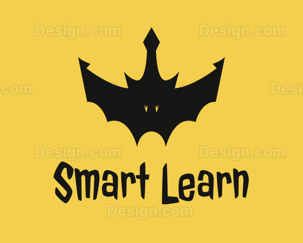 Spooky Bat Crown Logo