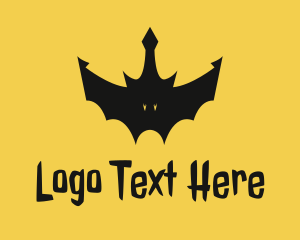 Headpiece - Spooky Bat Crown logo design
