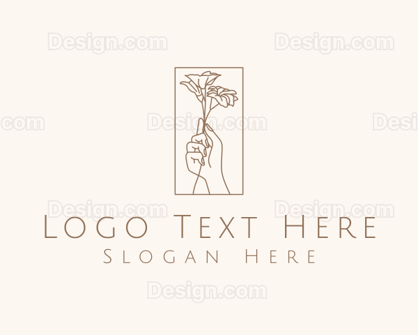 Florist Flower Hand Logo