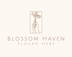 Florist Flower Hand logo