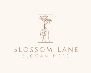 Florist Flower Hand logo