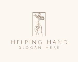 Florist Flower Hand logo design