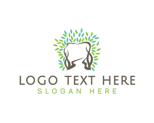 Tooth Tree Leaves logo