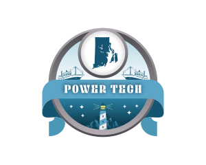 Rhode Island Map Lighthouse logo