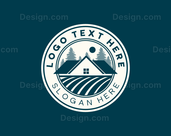 House Forest Landscape Logo