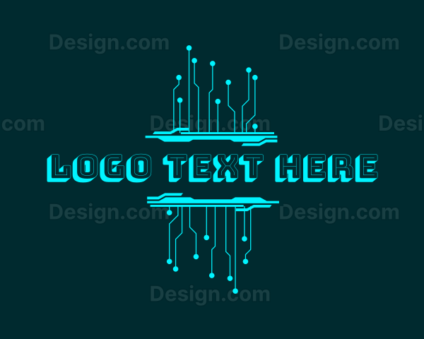 Electric Computer Circuit Logo