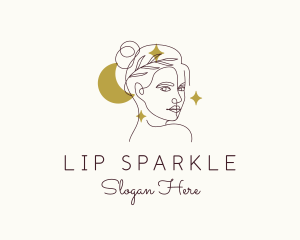 Woman Beauty Sparkle logo design