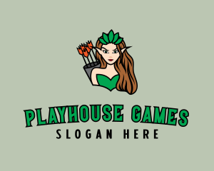 Elf Gaming Woman logo design