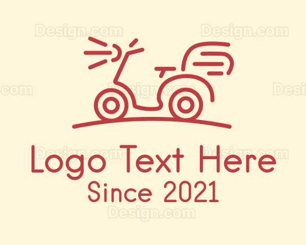 Red Delivery Bike Logo