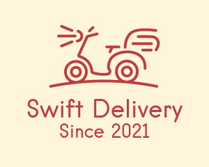 Red Delivery Bike logo design