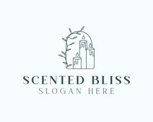 Scented Wellness Candle logo design