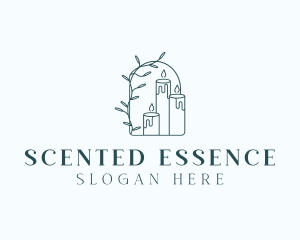 Scented Wellness Candle logo design