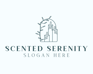 Scented Wellness Candle logo design