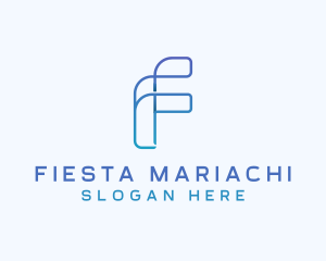 Digital Software Letter F logo design