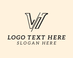 Modern Business Letter W logo