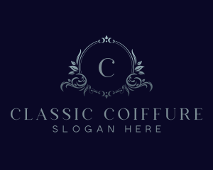 Elegant Floral Crest logo design