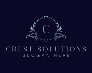 Elegant Floral Crest logo design