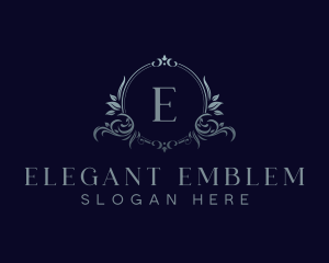 Elegant Floral Crest logo design