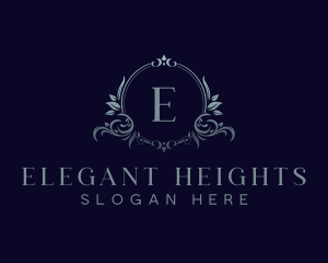 Elegant Floral Crest logo design