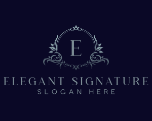 Elegant Floral Crest logo design