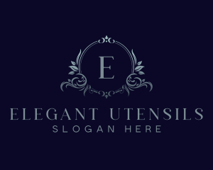 Elegant Floral Crest logo design