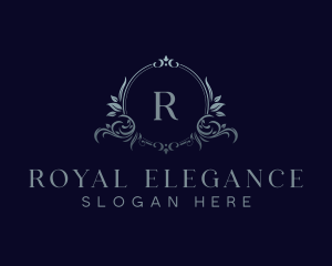 Elegant Floral Crest logo design