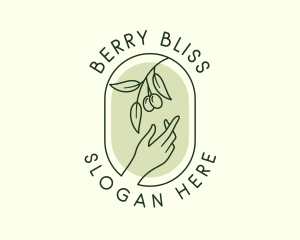 Olive Branch Gardening Hand logo design