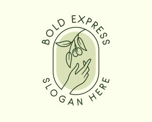 Olive Branch Gardening Hand logo design