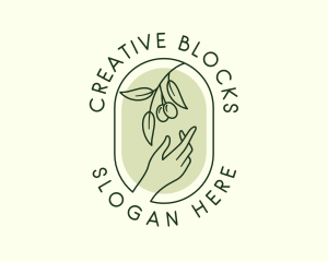 Olive Branch Gardening Hand logo design