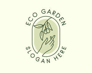 Olive Branch Gardening Hand logo design