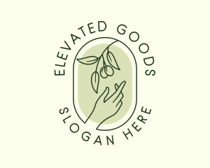 Olive Branch Gardening Hand logo design