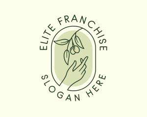 Olive Branch Gardening Hand logo design