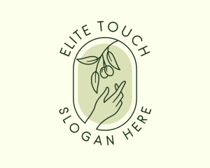 Olive Branch Gardening Hand logo design